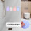 Floating Bathroom Shelves Space Saving Purple Pp 4pcs 9