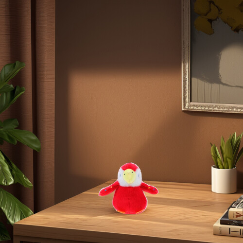 Parrot Plush Keychain Red 1pack 7.5x5.1x4.3in 2