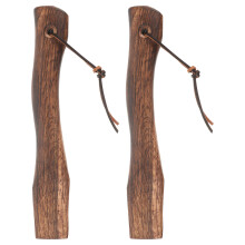 2Pcs Durable Wooden Axe Handles Anti-Slip Coffee Grip for Outdoor Use