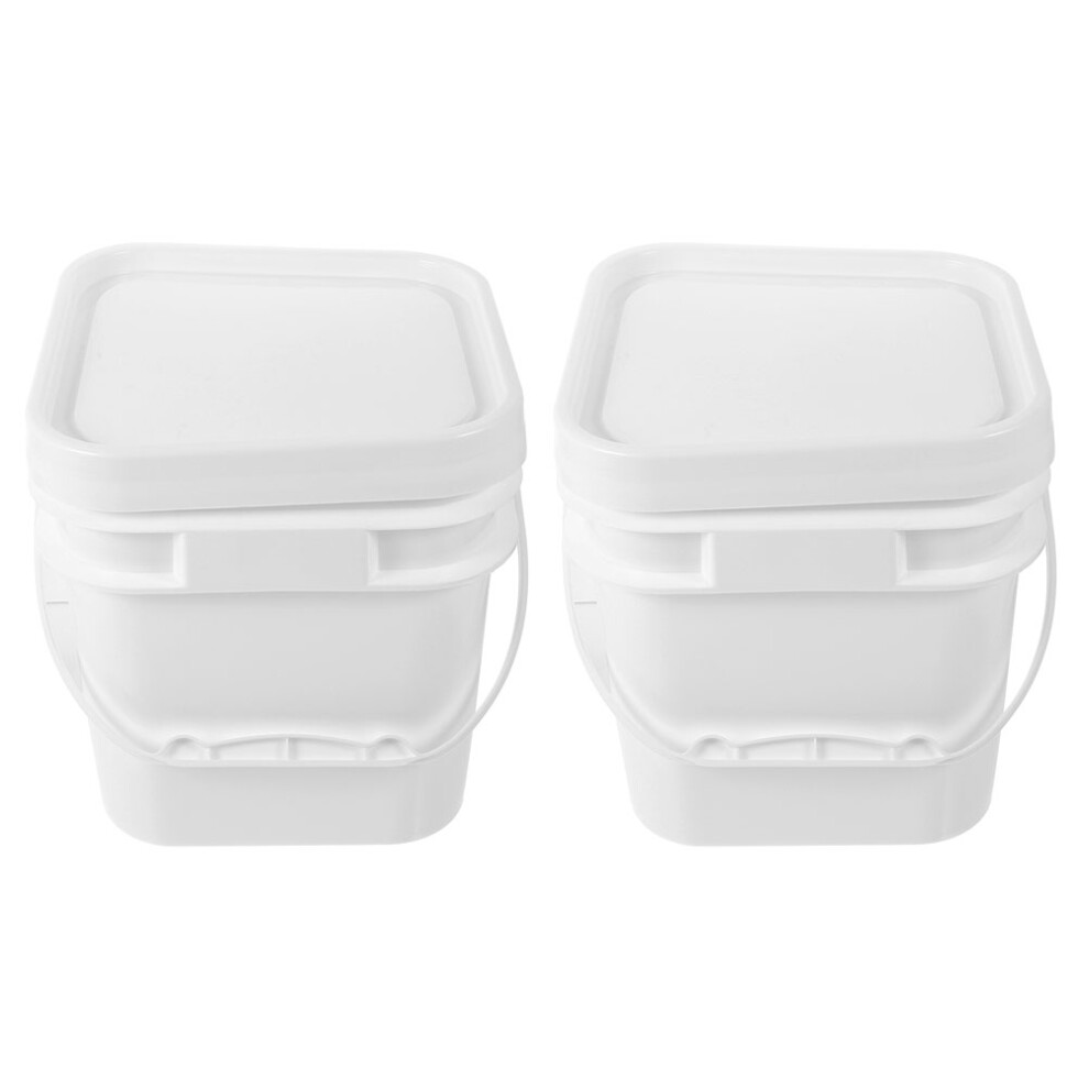 2 Pcs Paint Bucket With Lid For Painting Buckets Lids White-image-OPC-PK8MDSX-NEW