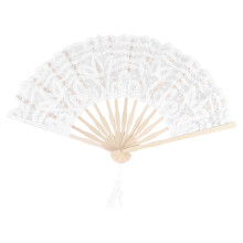 Palace Fan Bamboo Bone Women'S Bride Decorative Folding Fans Big Hand