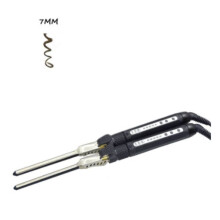 (UK) Manual 7mm Curlers Rotating Hair Wand Curly Hair Straigh Tool Irons Curling