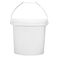 1pcs Plastic Buckets With Handles White For Home And Hotel Use