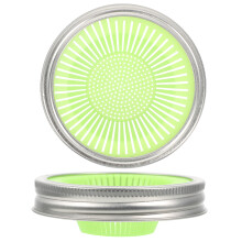 2 Pcs Mason Jar Lids Baby Wide Mouth Sprouting Spout With Filter