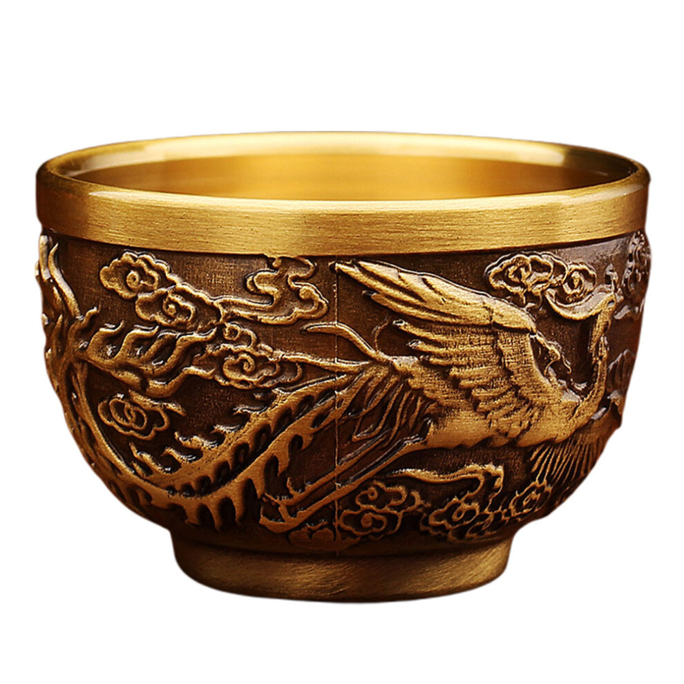 Kung Fu Tea Cup Brass Tea Cup Golden 1pcs For Vintage Style-image-OPC-PK8MFVH-NEW