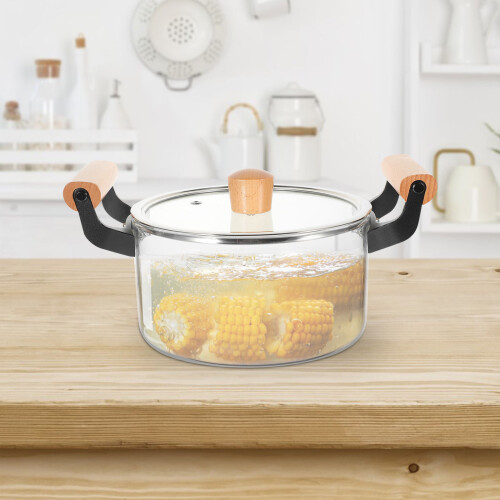Glass Boiling Pot 1pcs 11.4x7.9x5.1in 1