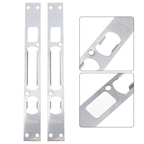 6 Pcs Door Piece Striker Plates For Doors Fasteners Jamb 2