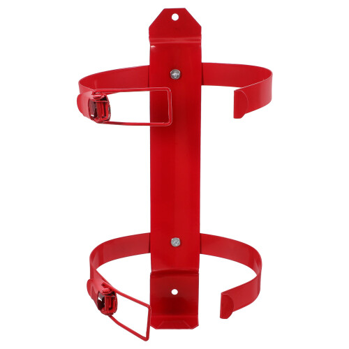 Red Iron Fire Extinguisher Bracket Wall Mount Adjustable for Home
