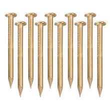 Brass Nail Set Round Head Golden 100pcs