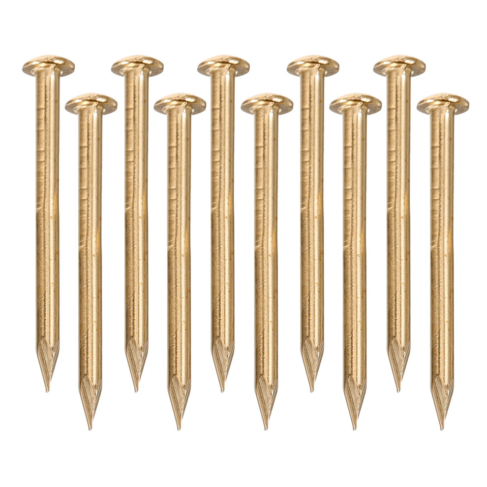 Brass Nail Set Round Head Golden 100Pcs 3164024139034