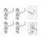 10 Pcs Garage Hooks Hooks Shed Hooks 5.50x5.00x2.50cm Silver 2