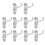 10 Pcs Garage Hooks Hooks Shed Hooks 5.50x5.00x2.50cm Silver 4