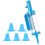 Cookie Press Tool Plastic Blue 1 Set 7.47x2.95x1.93in 5