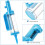 Cookie Press Tool Plastic Blue 1 Set 7.47x2.95x1.93in 8