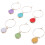 Wine Glass Charm Assorted Color Decoration 6 Pcs 9