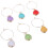 Wine Glass Charm Assorted Color Decoration 6 Pcs 11