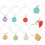 Wine Glass Charm Assorted Color Decoration 6 Pcs 10