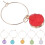 Wine Glass Charm Assorted Color Decoration 6 Pcs 6