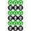 Waste Sorting Decal Sticker Pvc 1 Set 4.91x4.91x0.04in 11
