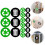 Waste Sorting Decal Sticker Pvc 1 Set 4.91x4.91x0.04in 6