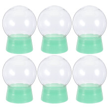 Diy Snowglobe Kit Round Plastic 6pack For Holiday Ornaments