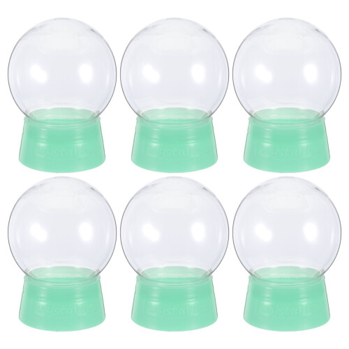 Diy Snowglobe Kit Round Plastic 6pack For Holiday Ornaments