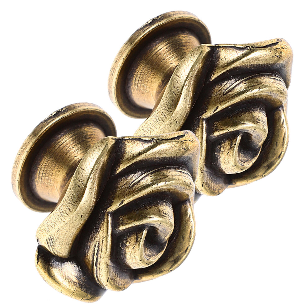 Zinc Alloy Knobs For Dresser Cabinet Knobs Golden 2Pcs 3164024133506