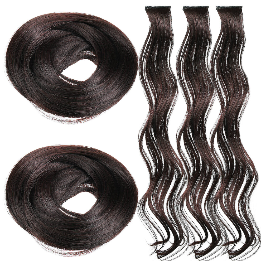 Iplusmile 5 Pcs Hair Extension Clips In Curly Extensions Color Colored