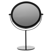 Rotating Desktop Black Makeup Mirror Metal Vanity Mirror for Home