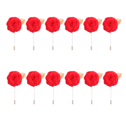 Rose Shape Fabric Brooch For Suits And Jackets Stylish Decor