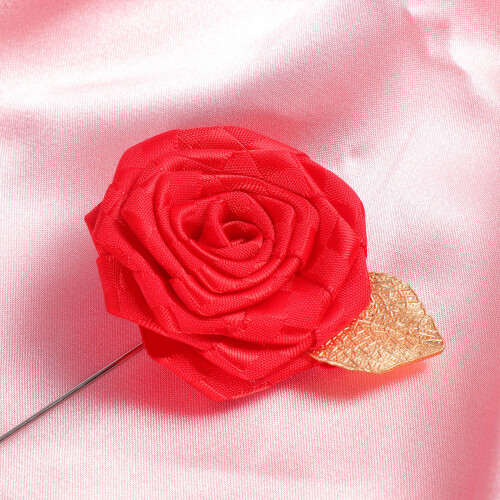 Rose Shape Fabric Brooch For Suits And Jackets Stylish Decor 1