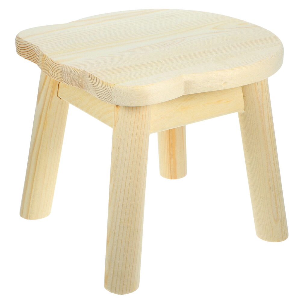 Raindrops Wood Stool For Kids Natural Wood Color 1set 9.82x9.82x8.25in-image-OPC-PK8MJWC-NEW