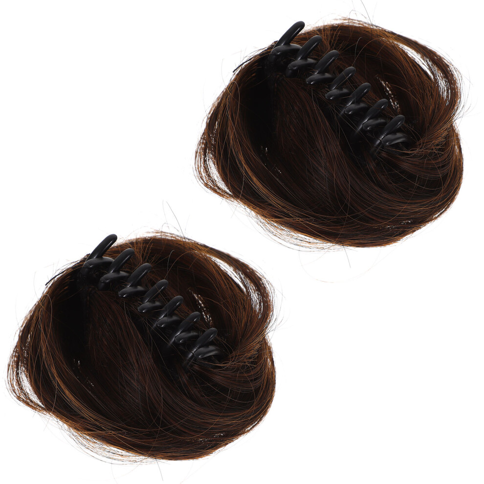 Ohphcall Unisex Masteelf 2 Pcs Hair Brush Curler Chignon Ponytail Bride
