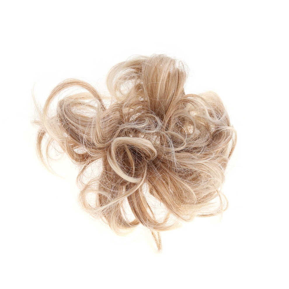 Ohphcall Bun Hair Circular Golden Synthetic Fabre 1Set