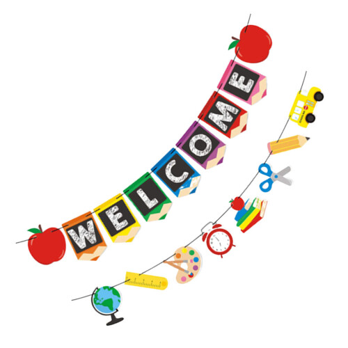 Classroom Decorations Wall Starting School Banner Back To Bunting