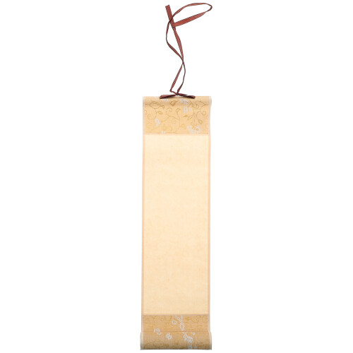 Khaki Calligraphy Scroll Durable Rice Paper Wall Scroll Decor