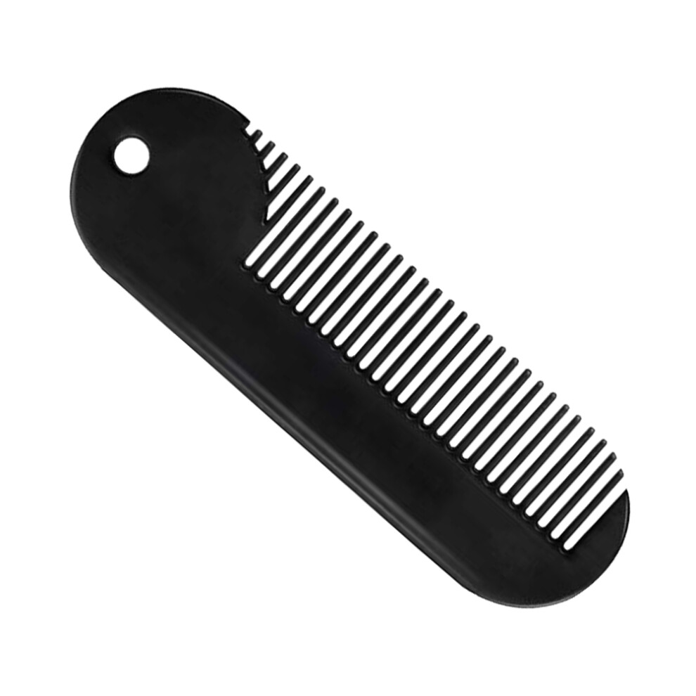 Aboofan Unisex Black Portable Beard Comb Zinc Alloy Hair Styling Tool For Men Design