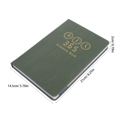 Journal 2026 Vert Planner Design Solide Pages Blanches 2