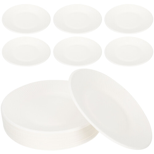 Strong Biodegradable Paper Plates White For Home Parties