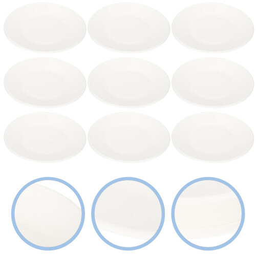 Strong Biodegradable Paper Plates White For Home Parties 2