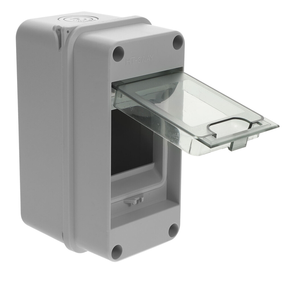White Plastic 3-Way Consumer Unit Distribution Breaker Box Cover 3164149029173