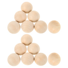 Floor Hockey Wooden Balls Unfinished Hardwood Beige 15 Pc