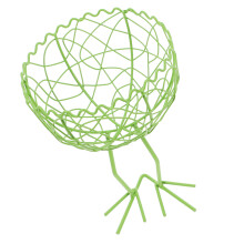 Wire Fruit Basket For Snack Organization Coated Green 1pack