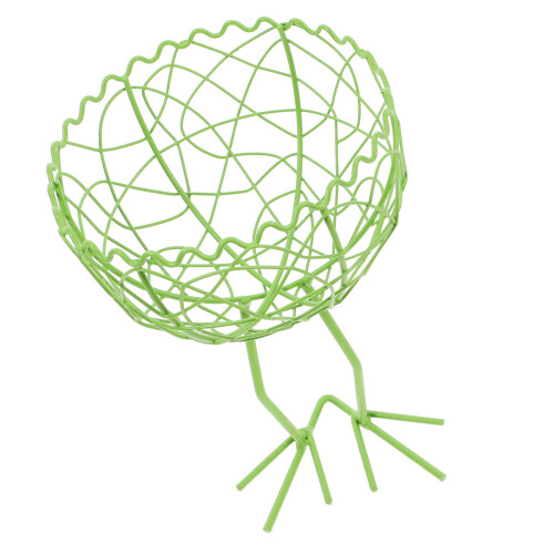 Wire Fruit Basket For Snack Organization Coated Green 1pack