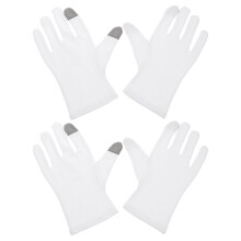 2 Pparen Katoenen Handschoenen Voor Slapen Met Touchscreen Gebruik
