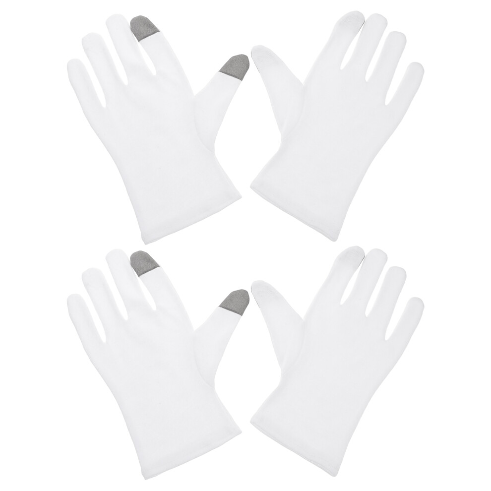 Aboofan 2 Pairs Sleep Moisturizing Gloves Man 22.50X9.50x0.30cm White