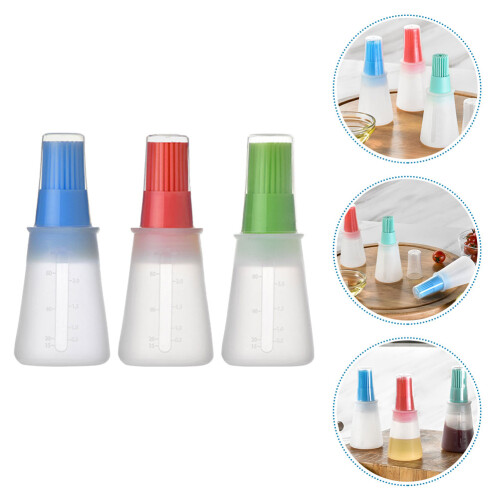 Silicone Pastry Brush Assorted Color Oil Dispensing 3pcs 2