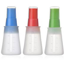 Silicone Pastry Brush Assorted Color Oil Dispensing 3pcs