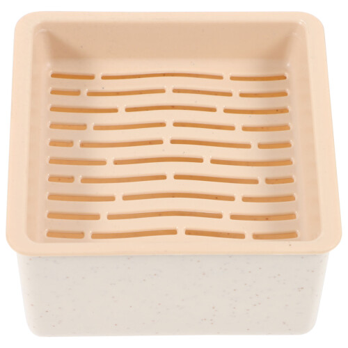 Practical Cat Grass Box Plastic Beige 1set 2