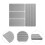 Tabletop Bathroom Tray Absorbent Mats Grey 4pcs Back To School 2